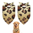 thumbnail image 1 of Dog Bandana 2 Pack,Gold and Brown Of Leopard Print Bandanas for Dogs,Cat Bandana,Small/ Large Dog Bandana 2 Size,Dog Bandanas Girl Boy, 1 of 5