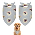 thumbnail image 1 of Dog Bandana 2 Pack,Gray Chicken Circle Pattern Bandanas for Dogs,Cat Bandana,Small/ Large Dog Bandana 2 Size,Dog Bandanas Girl Boy, 1 of 6