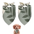 thumbnail image 1 of Dog Bandana 2 Pack,Green Boho Geometric and Plant Pattern Bandanas for Dogs,Cat Bandana,Small/ Large Dog Bandana 2 Size,Dog Bandanas Girl Boy, 1 of 5