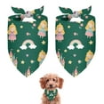 thumbnail image 1 of Dog Bandana 2 Pack,Green Princess Castle Pattern Bandanas for Dogs,Cat Bandana,Small/ Large Dog Bandana 2 Size,Dog Bandanas, 1 of 6