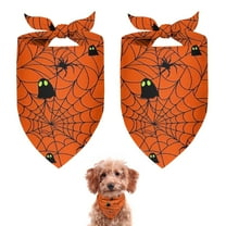Dog Bandana 2 Pack,Halloween Glowing Spider Web Pattern Bandanas for Dogs,Cat Bandana,Small/ Large Dog Bandana 2 Size,Dog Bandanas Girl Boy