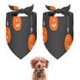 thumbnail image 1 of Dog Bandana 2 Pack,Halloween Spider Web Hanging Pumpkins Bandanas for Dogs,Cat Bandana,Small/ Large Dog Bandana 2 Size,Dog Bandanas Girl Boy, 1 of 5