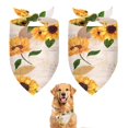 thumbnail image 1 of Dog Bandana 2 Pack,Leaf Newspaper Text Sunflower Pattern Bandanas for Dogs,Cat Bandana,Small/ Large Dog Bandana 2 Size,Dog Bandanas Girl Boy, 1 of 6