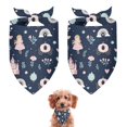 thumbnail image 1 of Dog Bandana 2 Pack,Navy Princess Castle Pattern Bandanas for Dogs,Cat Bandana,Small/ Large Dog Bandana 2 Size,Dog Bandanas, 1 of 6