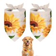 thumbnail image 1 of Dog Bandana 2 Pack,Newspaper Text Sunflower Pattern Bandanas for Dogs,Cat Bandana,Small/ Large Dog Bandana 2 Size,Dog Bandanas Girl Boy, 1 of 6
