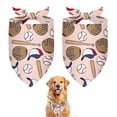 thumbnail image 1 of Dog Bandana 2 Pack,Pink Baseball Gear Pattern Bandanas for Dogs,Cat Bandana,Small/ Large Dog Bandana 2 Size,Dog Bandanas, 1 of 6