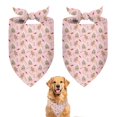thumbnail image 1 of Dog Bandana 2 Pack,Pink Christmas Gingerbread Pattern Bandanas for Dogs,Cat Bandana,Small/ Large Dog Bandana 2 Size,Dog Bandanas Girl Boy, 1 of 6