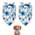 thumbnail image 1 of Dog Bandana 2 Pack,Pioneer Flower Floral Print Pattern Bandanas for Dogs,Cat Bandana,Small/ Large Dog Bandana 2 Size,Dog Bandanas Girl Boy, 1 of 5