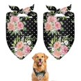 thumbnail image 1 of Dog Bandana 2 Pack,Pioneer Flower Floral Print Pattern Bandanas for Dogs,Cat Bandana,Small/ Large Dog Bandana 2 Size,Dog Bandanas Girl Boy, 1 of 6