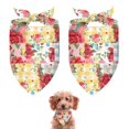 thumbnail image 1 of Dog Bandana 2 Pack,Pioneer Flower Floral Print Pattern Bandanas for Dogs,Cat Bandana,Small/ Large Dog Bandana 2 Size,Dog Bandanas, 1 of 6