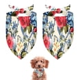thumbnail image 1 of Dog Bandana 2 Pack,Pioneer Flower Floral Print Pattern Bandanas for Dogs,Cat Bandana,Small/ Large Dog Bandana 2 Size,Dog Bandanas, 1 of 6