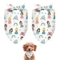 thumbnail image 1 of Dog Bandana 2 Pack,Princess Carriage Castle Pattern Bandanas for Dogs,Cat Bandana,Small/ Large Dog Bandana 2 Size,Dog Bandanas, 1 of 6