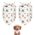 thumbnail image 1 of Dog Bandana 2 Pack,Princess Castle Pattern Bandanas for Dogs,Cat Bandana,Small/ Large Dog Bandana 2 Size,Dog Bandanas, 1 of 6