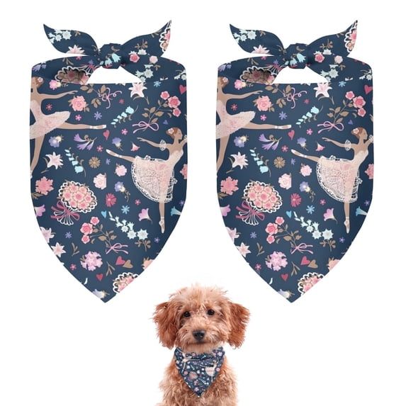 Dog Bandana 2 Pack,Rainbow Princess Pattern Bandanas for Dogs,Cat Bandana,Small/ Large Dog Bandana 2 Size,Dog Bandanas