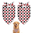 thumbnail image 1 of Dog Bandana 2 Pack,Red Black White Checkered Pattern Bandanas for Dogs,Cat Bandana,Small/ Large Dog Bandana 2 Size,Dog Bandanas, 1 of 6