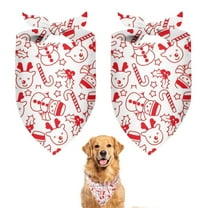 Dog Bandana 2 Pack,Red Christmas Snowman Pattern Bandanas for Dogs,Cat Bandana,Small/ Large Dog Bandana 2 Size,Dog Bandanas Girl Boy