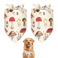 thumbnail image 1 of Dog Bandana 2 Pack,Red Mushroom Floral Light Beige Pattern Bandanas for Dogs,Cat Bandana,Small/ Large Dog Bandana 2 Size,Dog Bandanas, 1 of 6