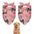 thumbnail image 1 of Dog Bandana 2 Pack,Shiba Inu Dog and Flower Floral Bandanas for Dogs,Cat Bandana,Small/ Large Dog Bandana 2 Size,Dog Bandanas, 1 of 6