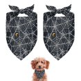 thumbnail image 1 of Dog Bandana 2 Pack,Spider Web Halloween Pattern Bandanas for Dogs,Cat Bandana,Small/ Large Dog Bandana 2 Size,Dog Bandanas Girl Boy, 1 of 5