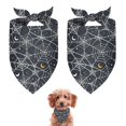 thumbnail image 1 of Dog Bandana 2 Pack,Spider Web Halloween Pattern Bandanas for Dogs,Cat Bandana,Small/ Large Dog Bandana 2 Size,Dog Bandanas Girl Boy, 1 of 5