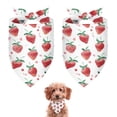thumbnail image 1 of Dog Bandana 2 Pack,Strawberry Plants Fruit Watercolor Bandanas for Dogs,Cat Bandana,Small/ Large Dog Bandana 2 Size,Dog Bandanas, 1 of 6