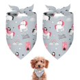 thumbnail image 1 of Dog Bandana 2 Pack,Unicorn Princess Castle Pattern Bandanas for Dogs,Cat Bandana,Small/ Large Dog Bandana 2 Size,Dog Bandanas, 1 of 6