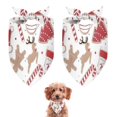 thumbnail image 1 of Dog Bandana 2 Pack,White Christmas Cookie Pattern Bandanas for Dogs,Cat Bandana,Small/ Large Dog Bandana 2 Size,Dog Bandanas Girl Boy, 1 of 6