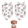 thumbnail image 1 of Dog Bandana 2 Pack,White Cow Head Spot Pattern Bandanas for Dogs,Cat Bandana,Small/ Large Dog Bandana 2 Size,Dog Bandanas Girl Boy, 1 of 5