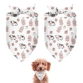 thumbnail image 1 of Dog Bandana 2 Pack,White Cow Milk Strawberry Pattern Bandanas for Dogs,Cat Bandana,Small/ Large Dog Bandana 2 Size,Dog Bandanas Girl Boy, 1 of 5