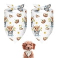 thumbnail image 1 of Dog Bandana 2 Pack,White Highland Cow Bucket Flower Pattern Bandanas for Dogs,Cat Bandana,Small/ Large Dog Bandana 2 Size,Dog Bandanas, 1 of 6
