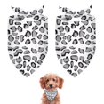 thumbnail image 1 of Dog Bandana 2 Pack,White and Gray Of Leopard Print Bandanas for Dogs,Cat Bandana,Small/ Large Dog Bandana 2 Size,Dog Bandanas Girl Boy, 1 of 5