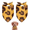 thumbnail image 1 of Dog Bandana 2 Pack,Yellow and Black Of Leopard Print Bandanas for Dogs,Cat Bandana,Small/ Large Dog Bandana 2 Size,Dog Bandanas Girl Boy, 1 of 5