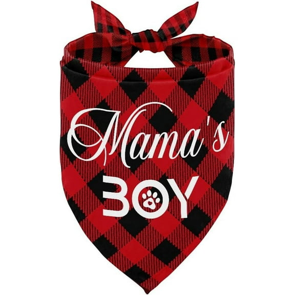 Dog Bandana, Dog Bandana, Dog Scarf Classical Plaid Printing, Dog Scarf Accessories, Dog Bandana Pet Scarf, Christmas Birthday Thanksgiving Dog Gift, Mama‘s Boy Dog Bandana (N15)