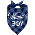 thumbnail image 1 of Dog Bandana, Dog Bandana, Dog Scarf Classical Plaid Printing, Dog Scarf Accessories, Dog Bandana Pet Scarf, Christmas Birthday Thanksgiving Dog Gift, Mama\u2018s Boy Dog Bandana (N16), 1 of 5
