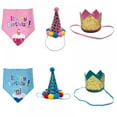thumbnail image 1 of Dog Bandana Hat Birthday Party Pet Scarf Triangle Bibs Dogs Christmas Costume Decoration Accessories for Small Medium Large Dogs Cats Pets, 1 of 2