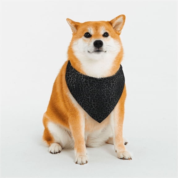 Dog Bandana Washable Headband Scarf Cheetah Black Leopard Pet Scarf Adjustable Snap Button for Dogs Cats Large