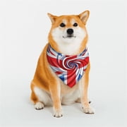 Dog Bandana Washable Headband Scarf Retro Union-Jack Flag Pet Scarf Adjustable Snap Button for Dogs Cats Small