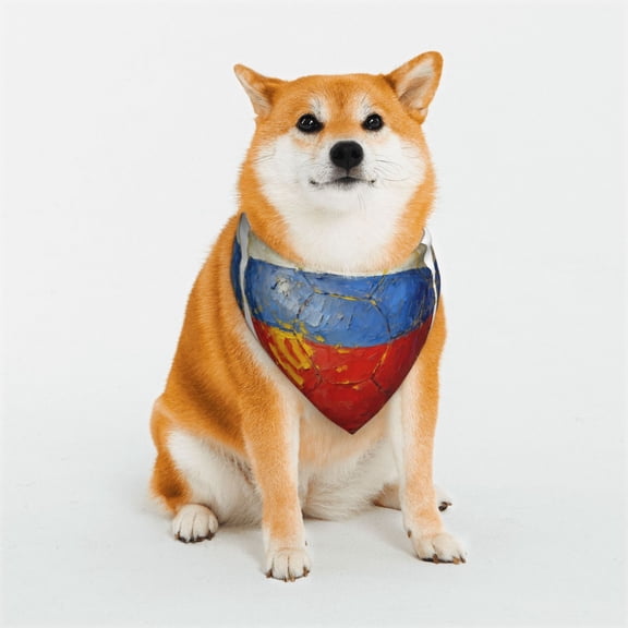 Dog Bandana with Button Russian-Soccerball Triangle Bib Kerchief for Small Medium Large Extra Large Dog Puppy Pet Cat Small
