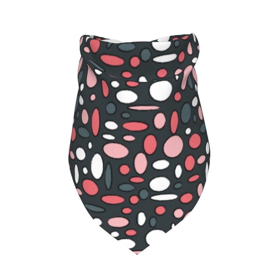 Dog Bandanas, Abstract Geometric grey Adjustable Dog Scarf Triangle Bib Handkerchief Accessories for Small Medium Large Dogs, Cats, Pets