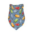thumbnail image 1 of Dog Bandanas, Cartoon Fruit Popsicle Print Adjustable Dog Scarf Triangle Bib Handkerchief Accessories for Small Medium Large Dogs, Cats, Pets, 1 of 6