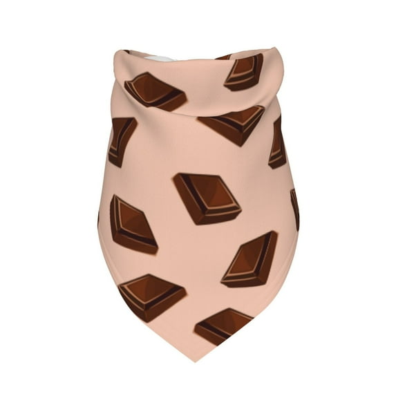 Dog Bandanas, Chocolate Chunk Brown Print Adjustable Dog Scarf Triangle Bib Handkerchief Accessories for Small Medium Large Dogs, Cats, Pets