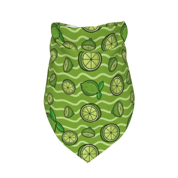 Dog Bandanas, Cute Limes Stripe Adjustable Dog Scarf Triangle Bib Handkerchief Accessories for Small Medium Large Dogs, Cats, Pets
