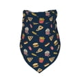 thumbnail image 1 of Dog Bandanas, Fast food Dog Bandana Boy Girl for Holiday, Adjustable Dog Scarf Pet Bib Triangle Handkerchief Bandanas for Dogs Accessories for Dogs Cats, 1 of 6