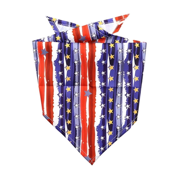 Dog Bandanas,Pet Neck Scarf for Cat & Small Dog | Triangle Independence Day Printed Dog Bandana | 4th of July Bandana for Festival Pet Photo Shoot,Outdoor Celebration