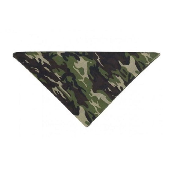 Dog Bandanas Pink or Green Camoflauge Mossy Oak True Timber Rugged Camo Design (Green Camo)