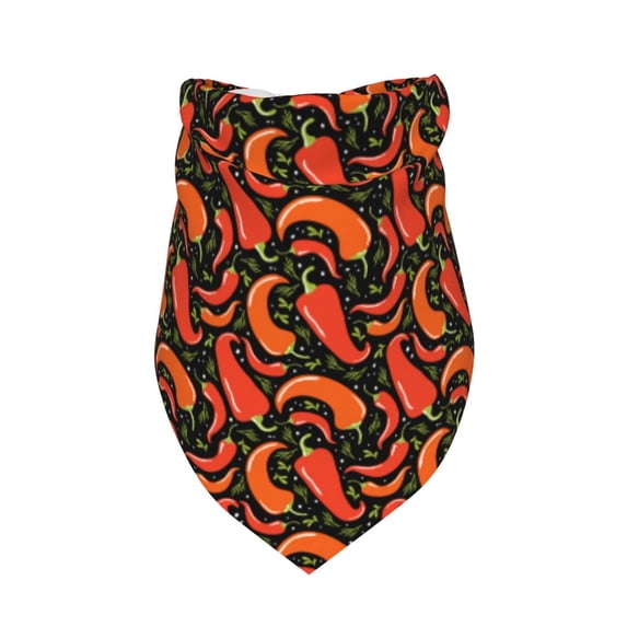 Dog Bandanas, Red Hot Chili Adjustable Dog Scarf Triangle Bib Handkerchief Accessories for Small Medium Large Dogs, Cats, Pets