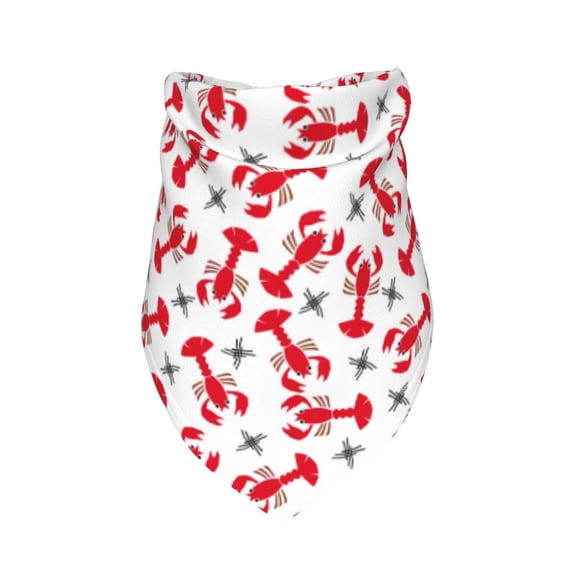 Dog Bandanas, Shrimp No.9055 Adjustable Dog Scarf Triangle Bib Handkerchief Accessories for Small Medium Large Dogs, Cats, Pets