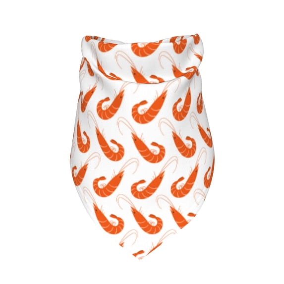 Dog Bandanas, Shrimp No.9061 Adjustable Dog Scarf Triangle Bib Handkerchief Accessories for Small Medium Large Dogs, Cats, Pets