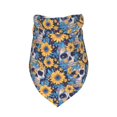 thumbnail image 1 of Dog Bandanas, Skull daisy yellow blue Adjustable Dog Scarf Triangle Bib Handkerchief Accessories for Small Medium Large Dogs, Cats, Pets, 1 of 6