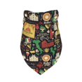 thumbnail image 1 of Dog Bandanas, Stamp Pattern Italian Adjustable Dog Scarf Triangle Bib Handkerchief Accessories for Small Medium Large Dogs, Cats, Pets, 1 of 6